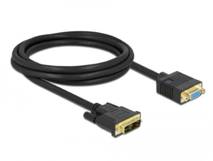 Kabel DELOCK, DVI 12+5 (M) na VGA (Ž), 2m