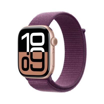 Pametni sat APPLE Watch S10 GPS, 46mm Rose Gold Alu Case with Plum Sport Loop