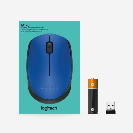 Miš LOGITECH M171, optički, bežični, plavi