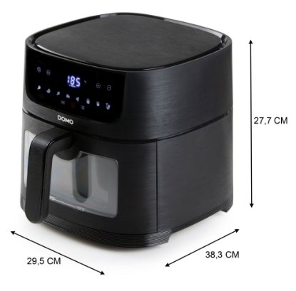Friteza na vrući zrak DOMO DO540FR, 1500 W, 6 l, 1.5 kg, crna