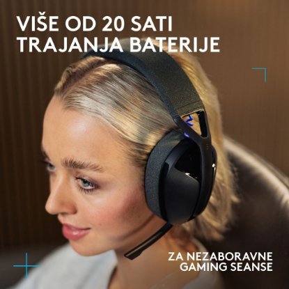 Slušalice LOGITECH Gaming G321, bežične, BT, USB, crne