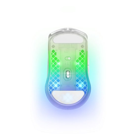 Miš STEELSERIES Aerox 3 Wireless, optički, bežični, RGB, 18000 CPI, bijeli, USB