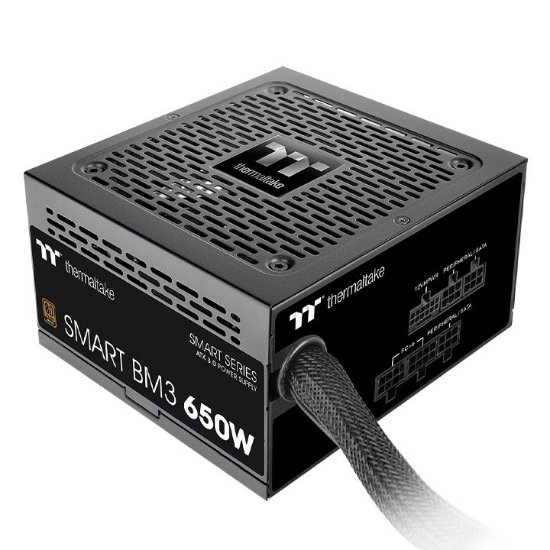 Napajanje 650W, THERMALTAKE Smart BM3 Bronze 650W, ATX 3.0, 120mm vent., polu-modularno, 80+ Bronze