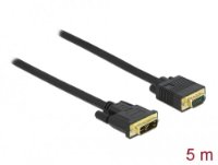 Kabel DELOCK, DVI 12+5 (M) na VGA (M), 5m