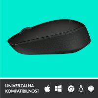 Miš LOGITECH M171, optički, bežični, crni