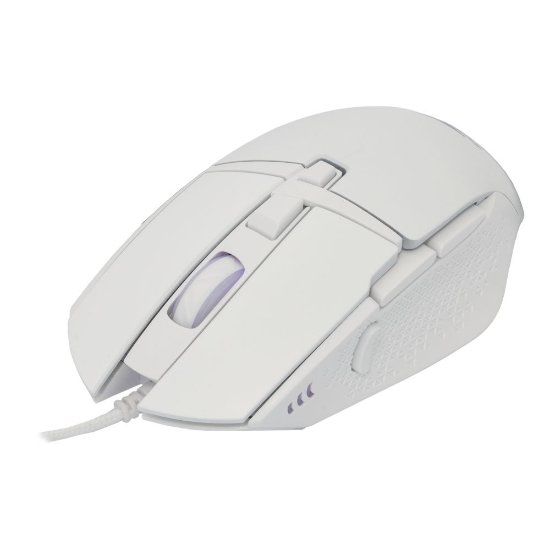 Miš BARACUDA Raptor, optički, 6400dpi, bijeli