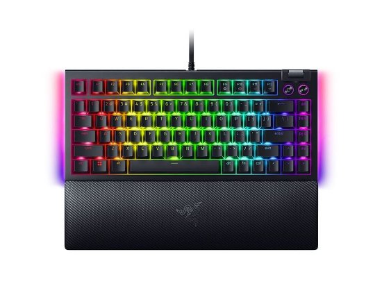 Tipkovnica RAZER BlackWidow V4 75%, mehanička, Orange switch, RGB, US Layout, crna, USB