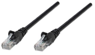 Kabel INTELLINET, patch CAT5e, U/UTP, crni, 15m