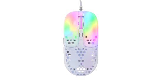 Miš XTRFY MZ1 - ZY'S Rail RGB, optički, 16000dpi, bijeli, USB