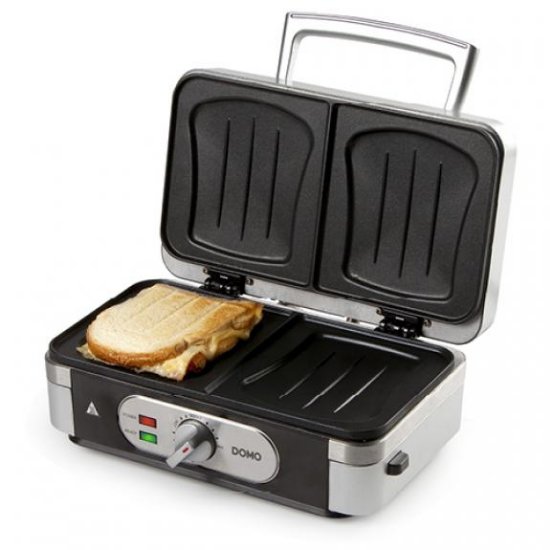 Toster DOMO DO9136C, 3u1, višenamjenski pekač, inox