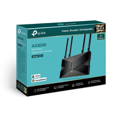 Router TP-LINK Archer AX53, AX3000, Wi-Fi 6, 4x 10/100/1000 LAN + WAN, 4 antene, bežični