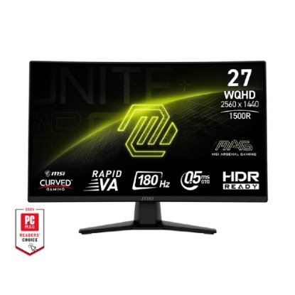 Gaming monitor 27" MSI MAG 274CQF, QHD, VA, 180Hz, 1ms, 300cd/m2, zakrivljeni, crni