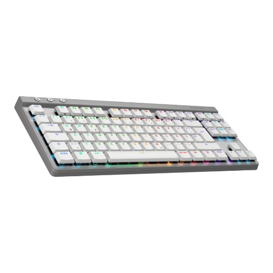 Tipkovnica LOGITECH Gaming G515 Lightspeed TKL, Tactile switch, RGB, mehanička, bežična, US Layout, USB, bijela