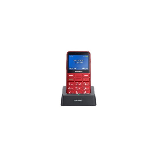 Klasični mobitel PANASONIC KX-TU155 EXRN, senior, crveni + punjač baza