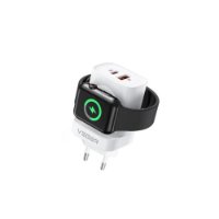 Kućni punjač VEGER W002E, 3u1, PD 20W, bežično punjenje za Apple Watch, bijeli