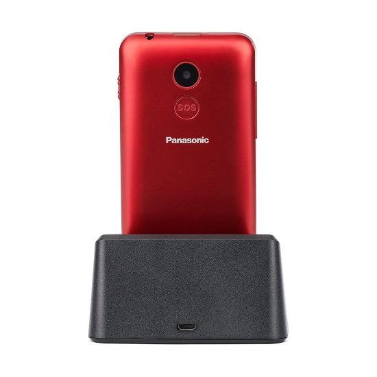 Klasični mobitel PANASONIC KX-TU155 EXRN, senior, crveni + punjač baza