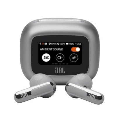 Slušalice JBL Live Flex 3, bežične, Bluetooth, ANC, in-ear, srebrne