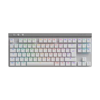 Tipkovnica LOGITECH Gaming G515 Lightspeed TKL, Tactile switch, RGB, mehanička, bežična, US Layout, USB, bijela