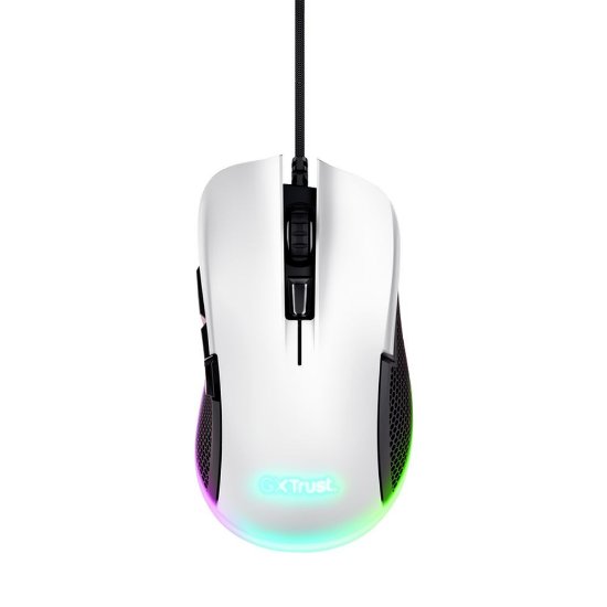 Miš TRUST GXT 922W Ybar Eco, RGB, optički, 7200dpi, bijeli