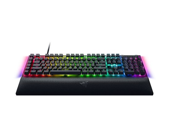 Tipkovnica RAZER BlackWidow V4, mehanička, Green switch, RGB, US Layout, crna, USB