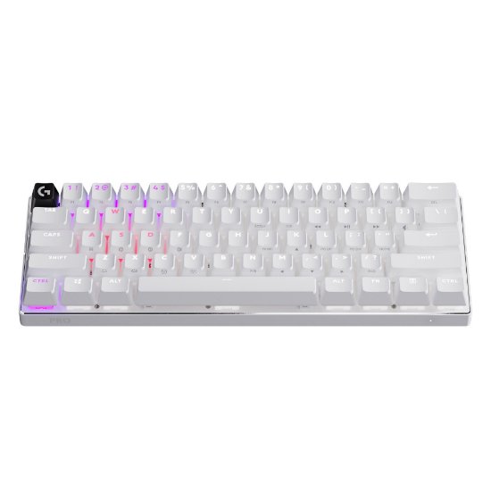 Tipkovnica LOGITECH Pro X 60 LIGHTSPEED, mehanička, bežična, RGB, bijela