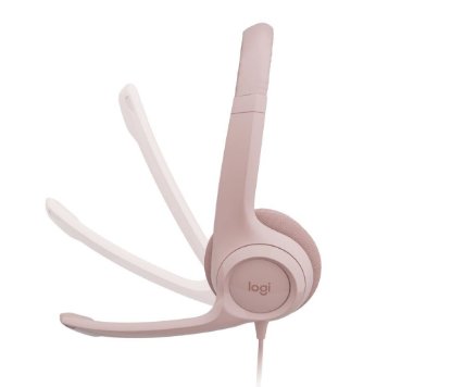 Slušalice LOGITECH H390, USB, roze