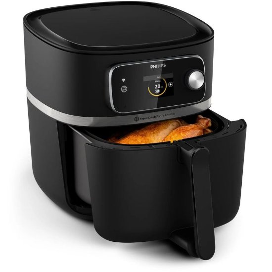 Friteza na vrući zrak PHILIPS HD9880/90, Combi, 2200 W, 8,3 l, crna
