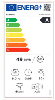 Perilica rublja SAMSUNG WW90T854DBT/S7, 9 kg, 1400 o/min, Inverter, QuickDrive, Eco Bubble, energetski razred A, bijela