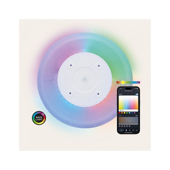 Stropna svjetiljka KSIX DUO 42 cm, 24 W, 2450 lumena, RGB-CCT, WiFi