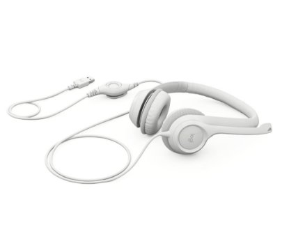Slušalice LOGITECH H390, USB, bijele