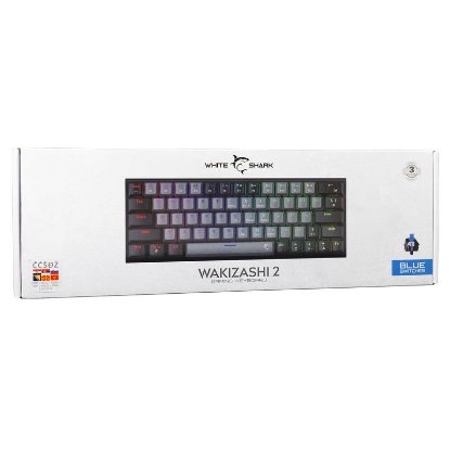 Tipkovnica WHITE SHARK GK-002722V2 Wakizashi-2, RGB, plavi switch, mehanička, UK/HR, crno-siva