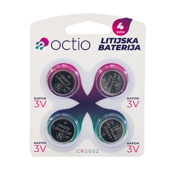 Baterije OCTIO CR2032 4B, 4 komada