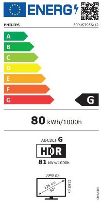 IZLOŽBENI - LED TV 50" PHILIPS 50PUS7956/12, Android TV, 4K UHD, DVB-T2/C/S2, HDMI, Wi-Fi, USB, energetski razred G