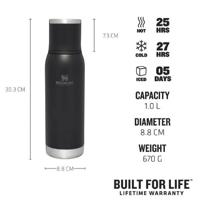Boca STANLEY Adventure To-Go Bottle, 1.0l, crna