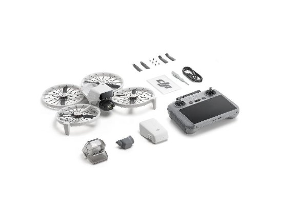 Dron DJI Flip (DJI RC 2), 4K UHD kamera, 3-axis gimbal, vrijeme leta do 31min, upravljanje daljinskim upravljačem, sivi