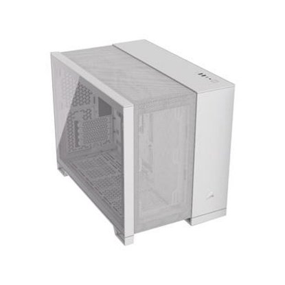 Kućište CORSAIR 2500D Airflow Dual chamber, RGB, window, MIDI, ATX, bijelo, bez napajanja