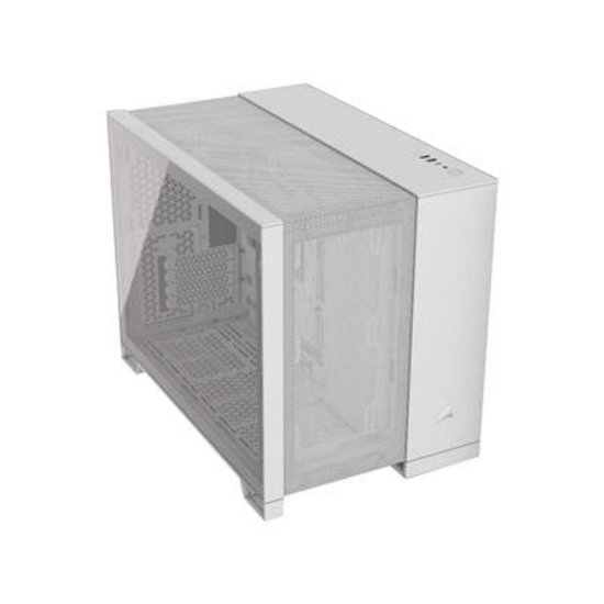 Kućište CORSAIR 2500D Airflow Dual chamber, RGB, window, MIDI, ATX, bijelo, bez napajanja