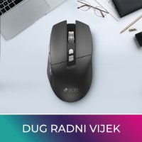 Miš OCTIO Ergo M350WBT, RGB, optički, bežični, BT, 4800dpi, crni