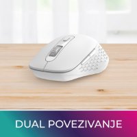 Miš OCTIO Style M270WBT, optički, bežični, BT,1600dpi, bijeli