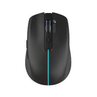 Miš OCTIO Style M310WBT, RGB, optički, bežični, BT,1600dpi, crni