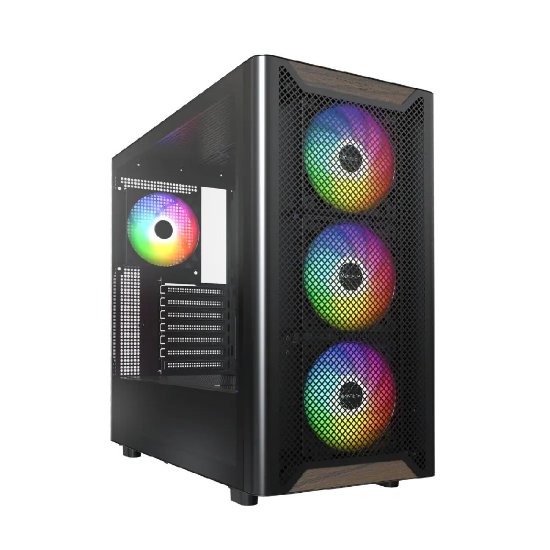 Kućište EPOCH XR Wood, prozor, RGB, ATX, crno, napajanje BRONZE 850W, ATX 3.1