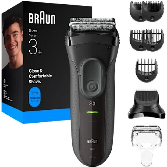 Aparat za brijanje BRAUN Series 3, 300 BT, crni