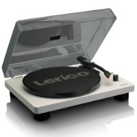 Gramofon LENCO LS-50GY, sa zvučnicima, sivi