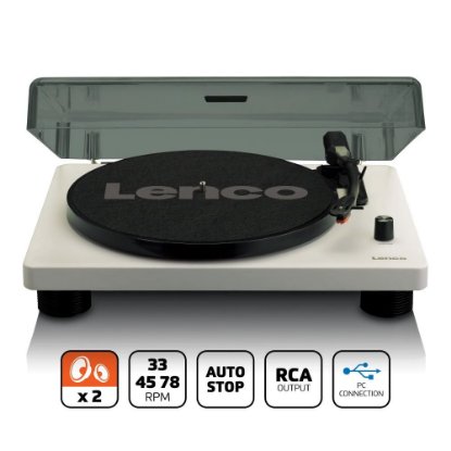 Gramofon LENCO LS-50GY, sa zvučnicima, sivi