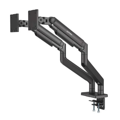 Stalak za monitor MANHATTAN 462587, za dva monitora, stolni, 17" do 45", crni