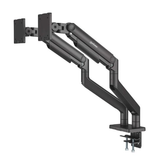 Stalak za monitor MANHATTAN 462587, za dva monitora, stolni, 17" do 45", crni