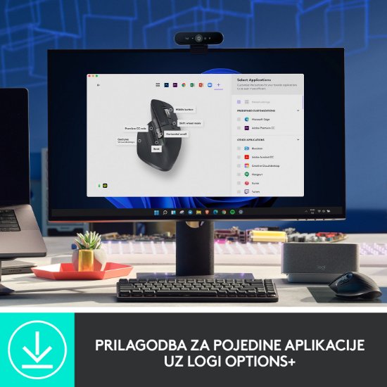 Miš LOGITECH MX Master 3S Performance, laserski, bežični, BT, USB, crni