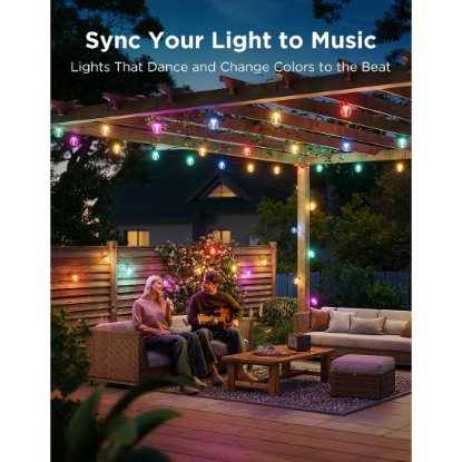 Nizna svjetla GOVEE RGBICW Outdoor String Lights, 14,63M