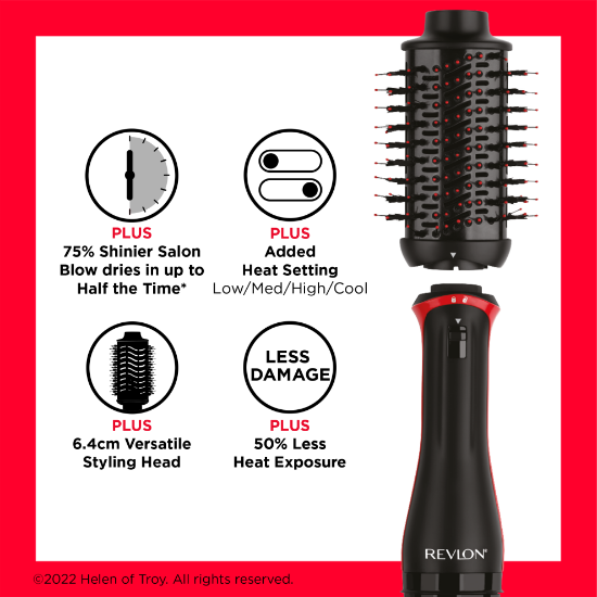 Četka za kosu REVLON Salon 2u1 Plus, crna