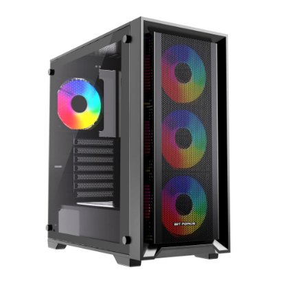Kućište BIT FORCE VOLTRON ARGB-4, MIDI, ATX, RGB, crno, window, bez napajanja